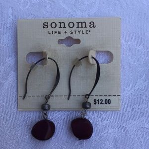 Burgundy stone earrings Sonoma from Kohl’s New